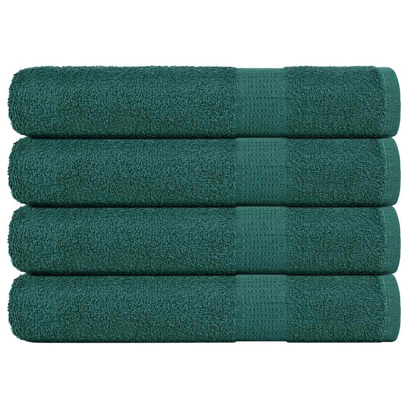 Asciugamani Vidaxl 4 ST 100x200 cm 360 g m² 100% di cotone verde
