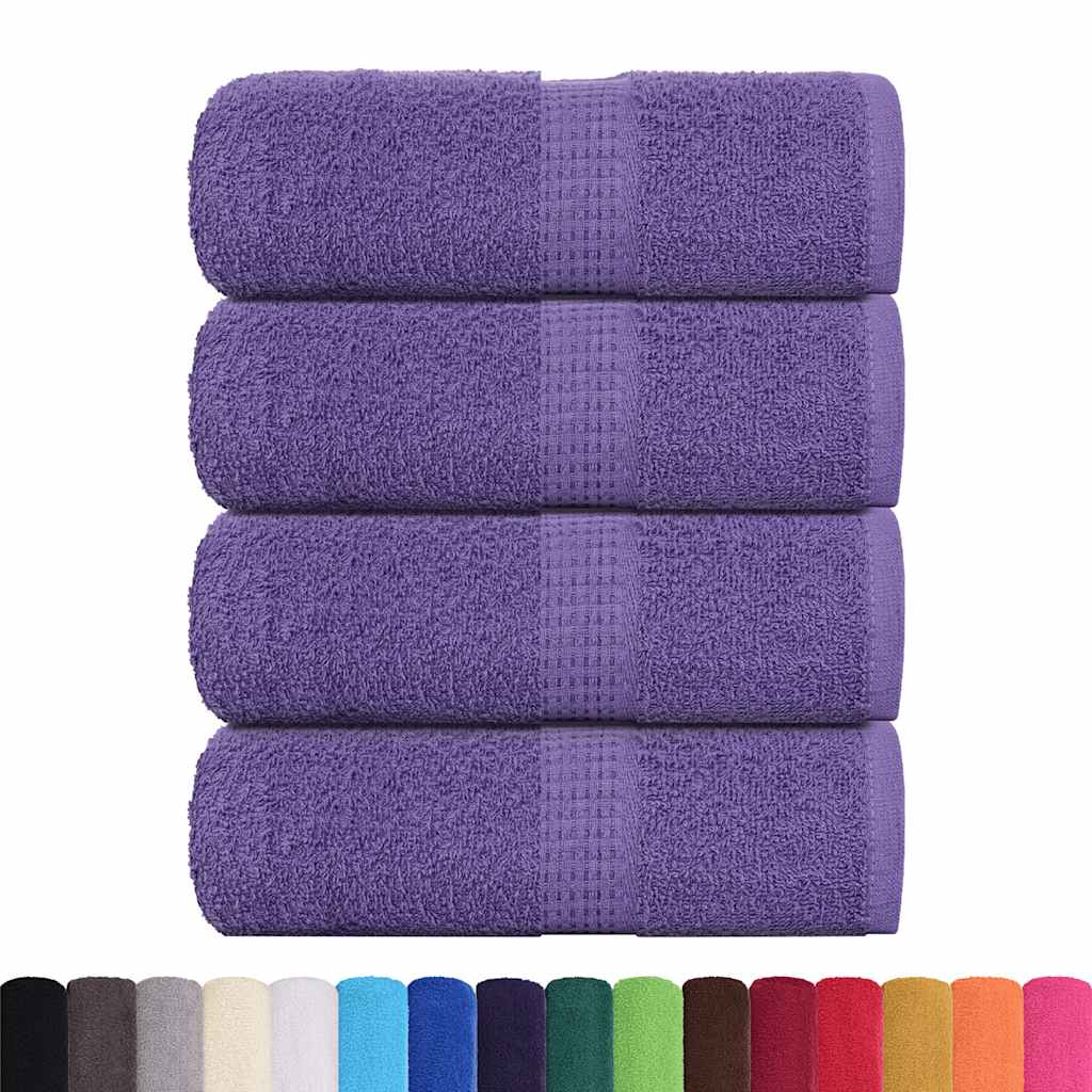 Toallitas de jabón Vidaxl 4 ST 30x30 cm 360 g m² 100% de algodón morado