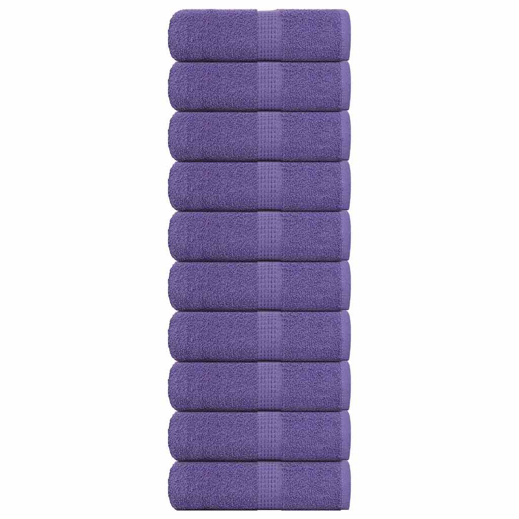 Toallitas de jabón Vidaxl 10 st 30x30 cm 360 g m² 100% de algodón morado