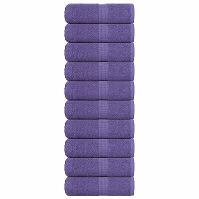 Toallitas de jabón Vidaxl 10 st 30x30 cm 360 g m² 100% de algodón morado