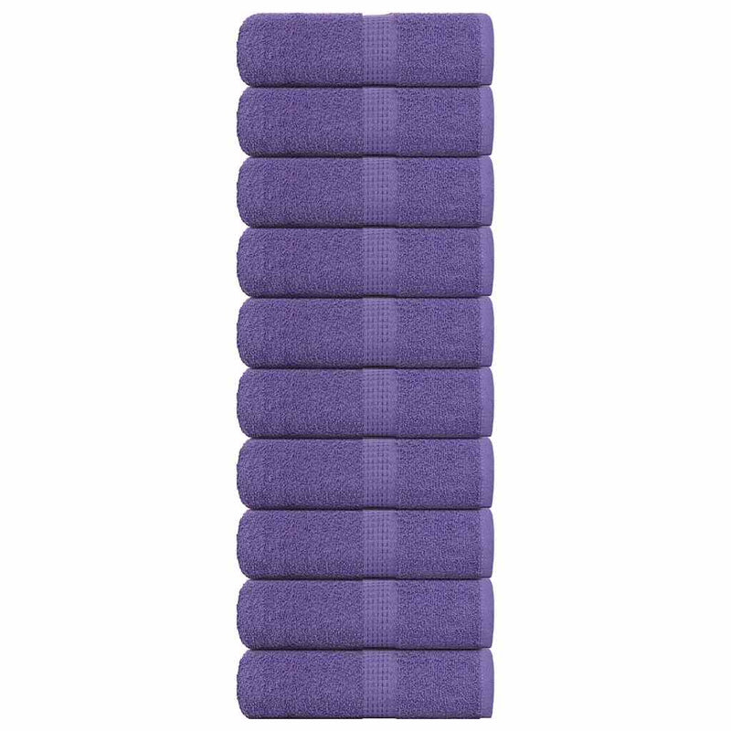 VIDAXL SALOPE DI SPAINS 10 ST 30x30 cm 360 g m² 100% di cotone viola
