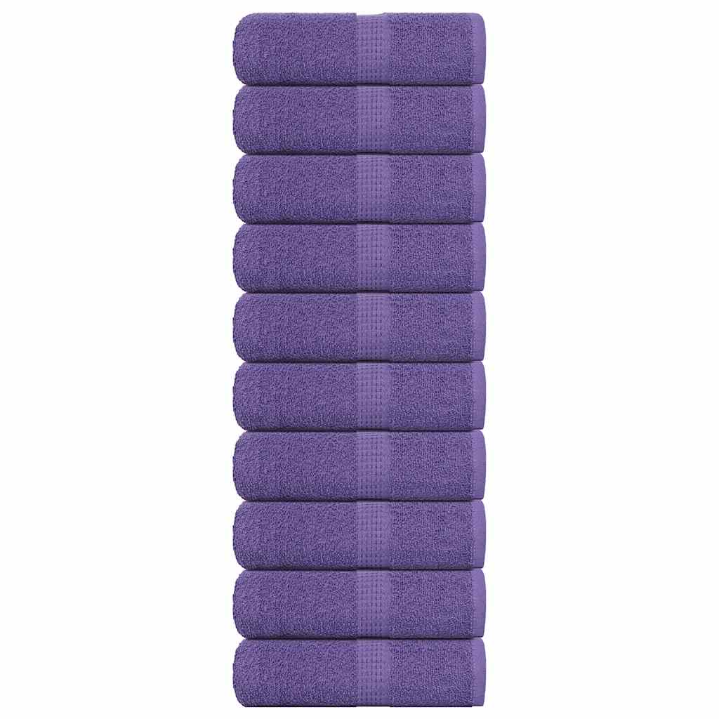 Vidaxl Guest Wipes 10 PCS 30x50 cm 360 g m² 100% di cotone viola