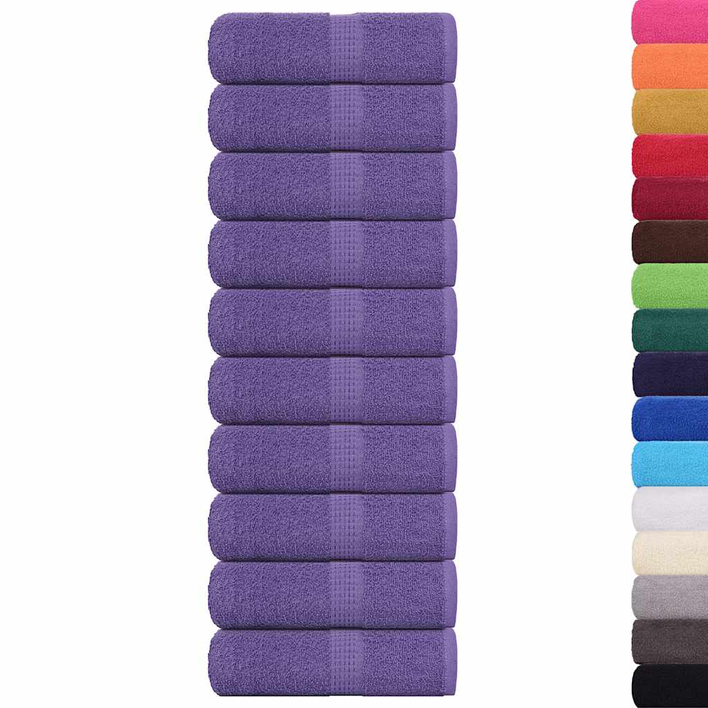 Vidaxl Guest Wipes 10 PCS 30x50 cm 360 g m² 100% di cotone viola