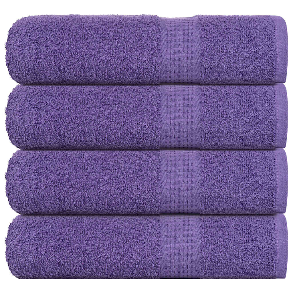 Asciugamani Vidaxl 4 ST 50x100 cm 360 g m² 100% di cotone viola