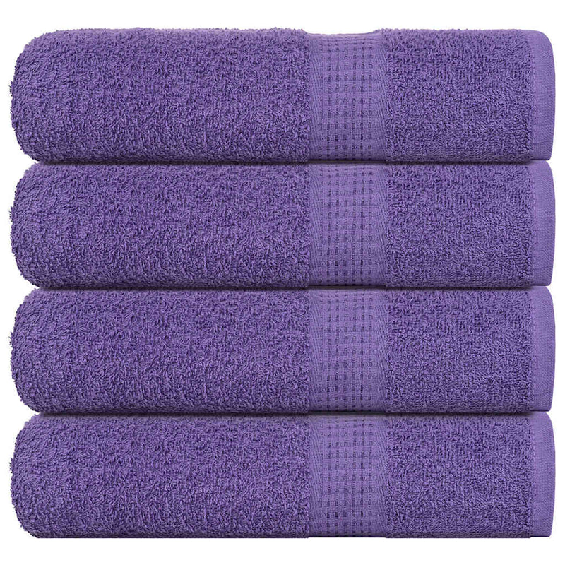 Asciugamani Vidaxl 4 ST 50x100 cm 360 g m² 100% di cotone viola