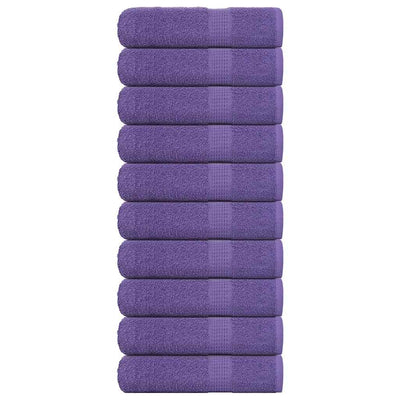 Asciugamani Vidaxl 10 ST 50x100 cm 360 g m² 100% di cotone viola