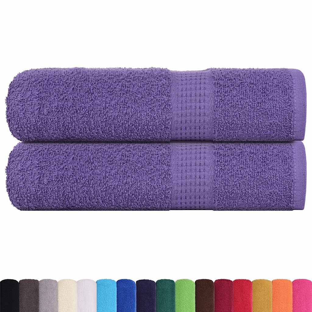 Toallas de baño Vidaxl 2 st 100x150 cm 360 g m² 100% de algodón morado