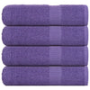 Toallas de baño Vidaxl 4 st 100x150 cm 360 g m² 100% de algodón morado