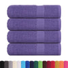 Asciugamani da bagno Vidaxl 4 St 100x150 cm 360 g m² 100% di cotone viola