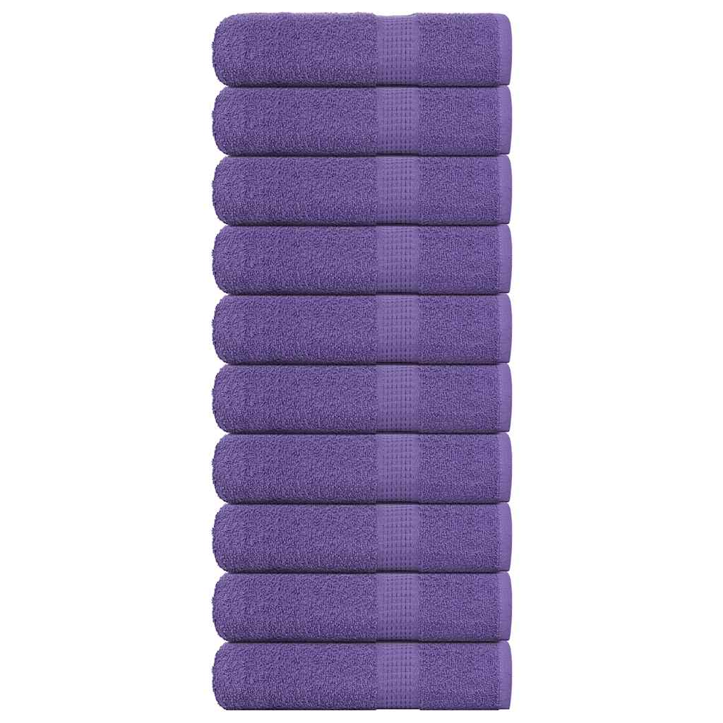 Toallas de baño de Vidaxl 10 PCS 100x150 cm 360 g m² 100% de algodón morado