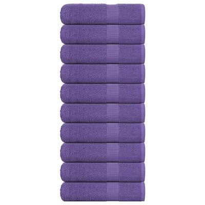 Toallas de baño de Vidaxl 10 PCS 100x150 cm 360 g m² 100% de algodón morado