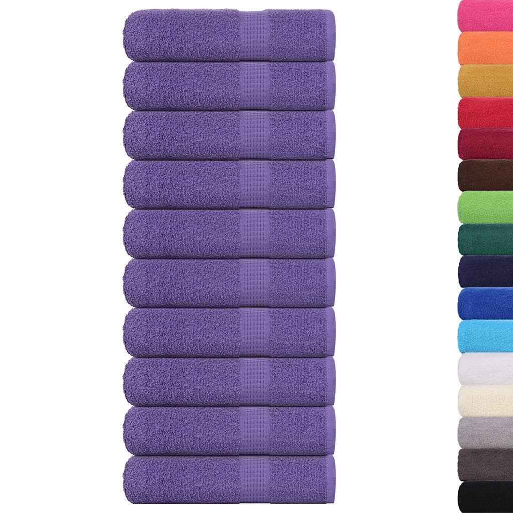 Toallas de baño de Vidaxl 10 PCS 100x150 cm 360 g m² 100% de algodón morado