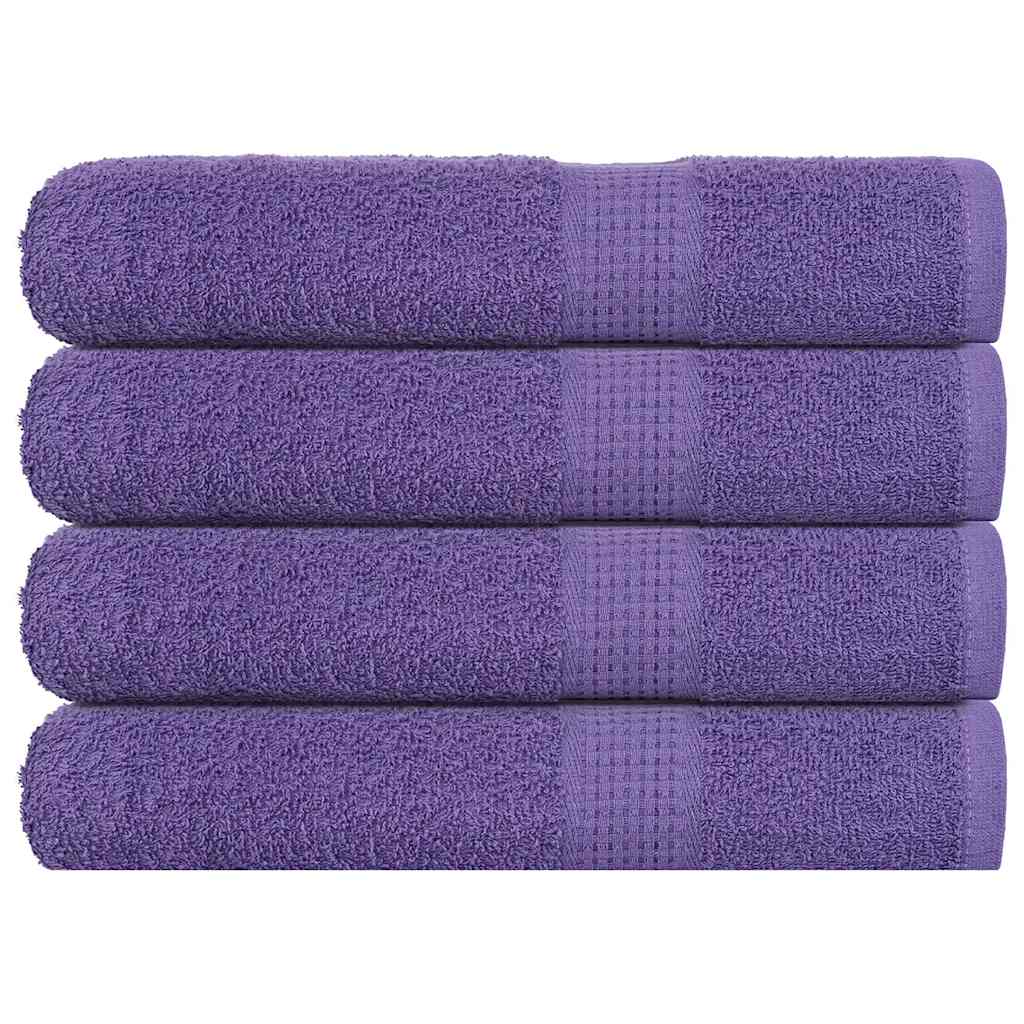Toallas de sauna Vidaxl 4 st 80x200 cm 360 g m² 100% de algodón púrpura