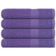 Toallas de sauna Vidaxl 4 st 80x200 cm 360 g m² 100% de algodón púrpura