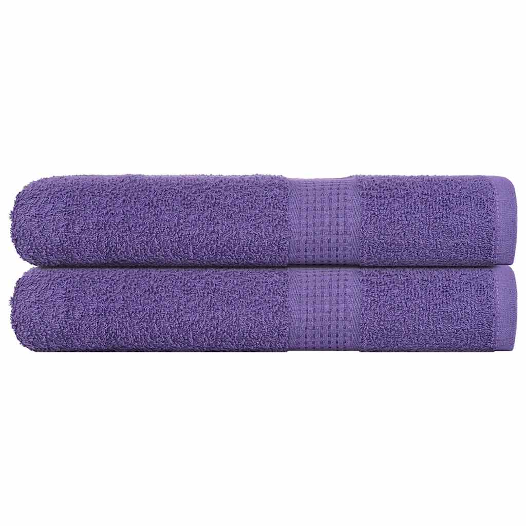 Toallas Vidaxl 2 pcs 100x200 cm 360 g m² 100% de algodón morado