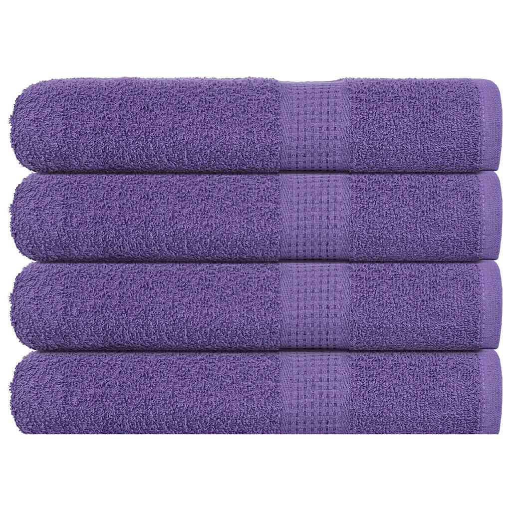 Toallas Vidaxl 4 ST 100x200 cm 360 g m² 100% de algodón morado