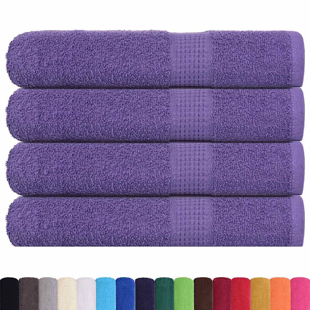 Toallas Vidaxl 4 ST 100x200 cm 360 g m² 100% de algodón morado