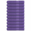 Asciugamani vidaxl 10 pezzi 100x200 cm 360 g m² 100% di cotone viola