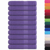Asciugamani vidaxl 10 pezzi 100x200 cm 360 g m² 100% di cotone viola