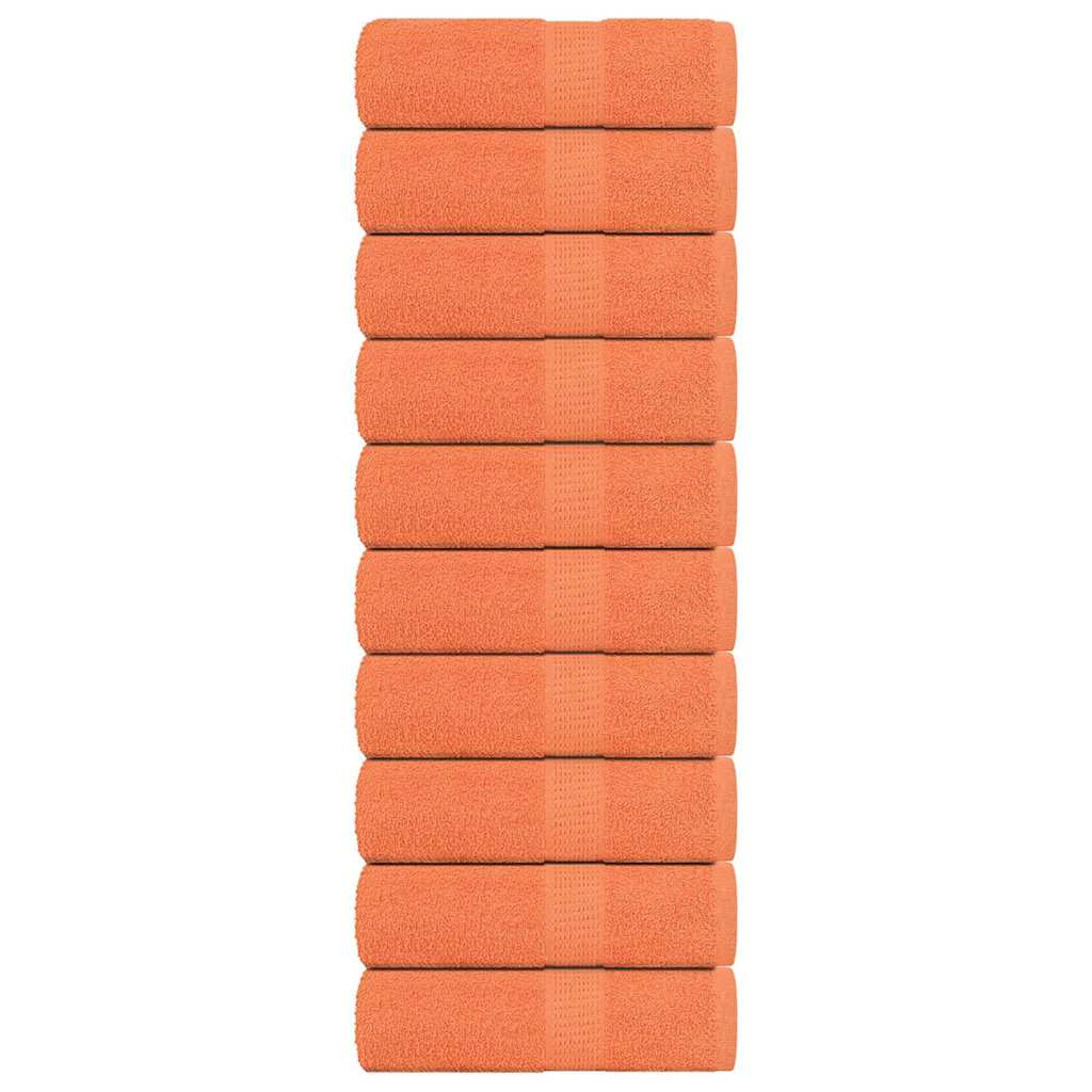 Toallitas de jabón Vidaxl 10 st 30x30 cm 360 g m² 100% de algodón naranja