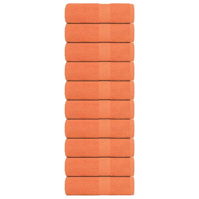 Toallitas de jabón Vidaxl 10 st 30x30 cm 360 g m² 100% de algodón naranja