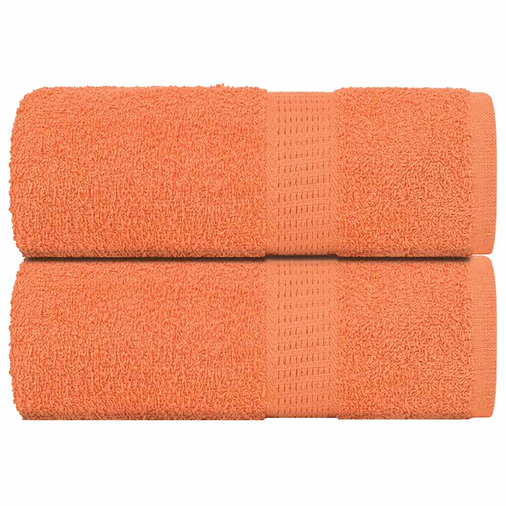 Toallitas invitadas de Vidaxl 2 pcs 30x50 cm 360 g m² 100% de algodón naranja