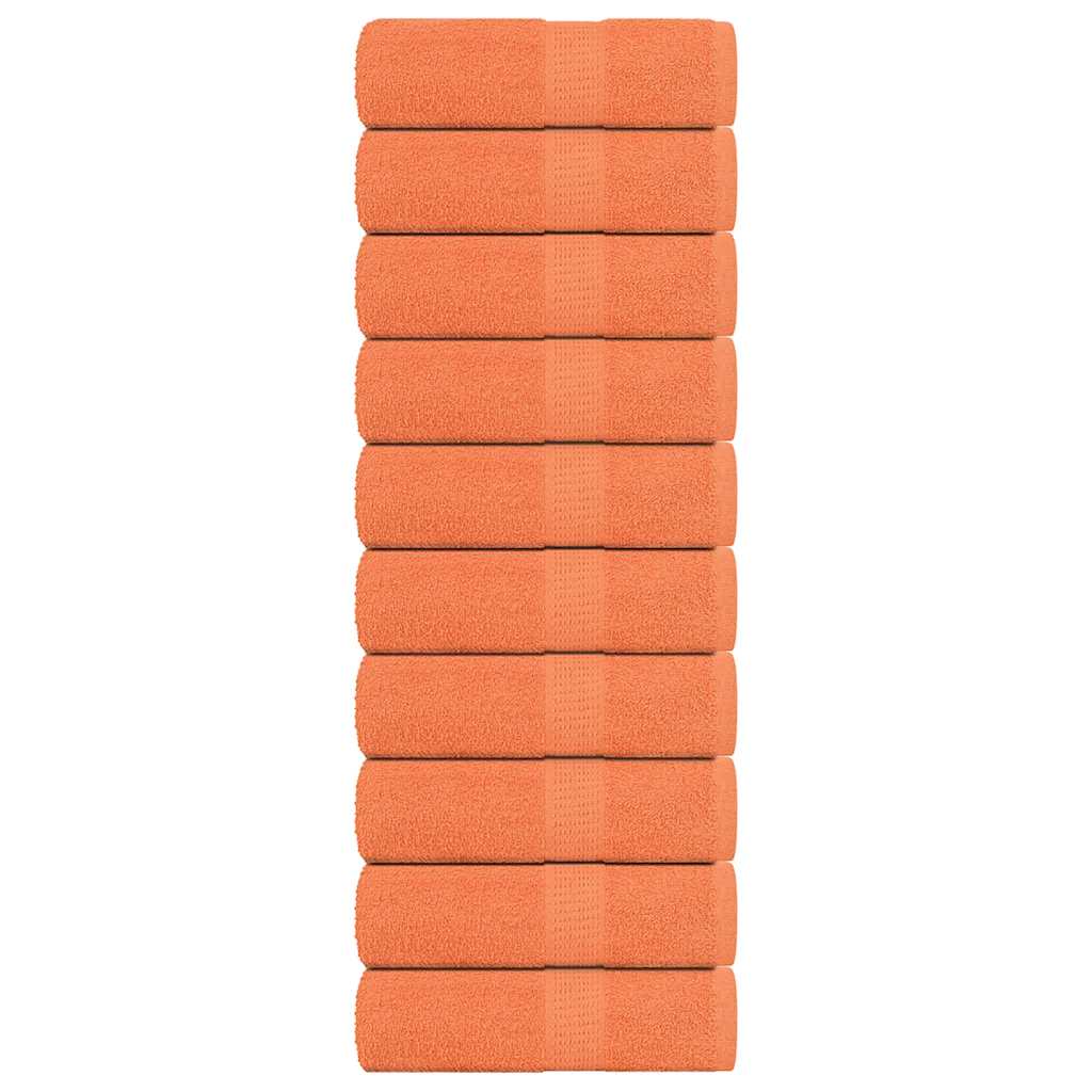 Vidaxl Guest Wipes 10 St 30x50 cm 360 g m² 100% Cotone Orange
