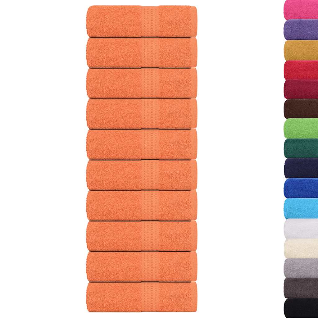 Vidaxl Guest Wipes 10 St 30x50 cm 360 g m² 100% Cotone Orange