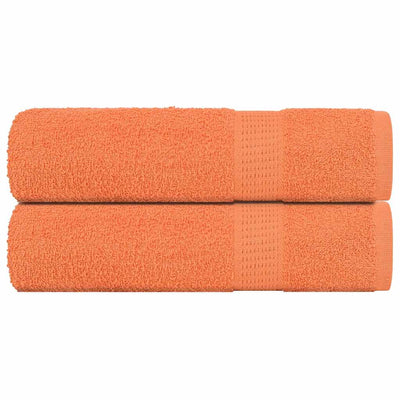 Toallas Vidaxl 2 ST 50x100 cm 360 g m² 100% de algodón naranja