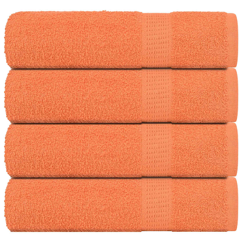 Toallas Vidaxl 4 ST 50x100 cm 360 g m² 100% de algodón naranja