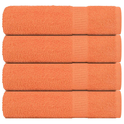 Toallas Vidaxl 4 ST 50x100 cm 360 g m² 100% de algodón naranja