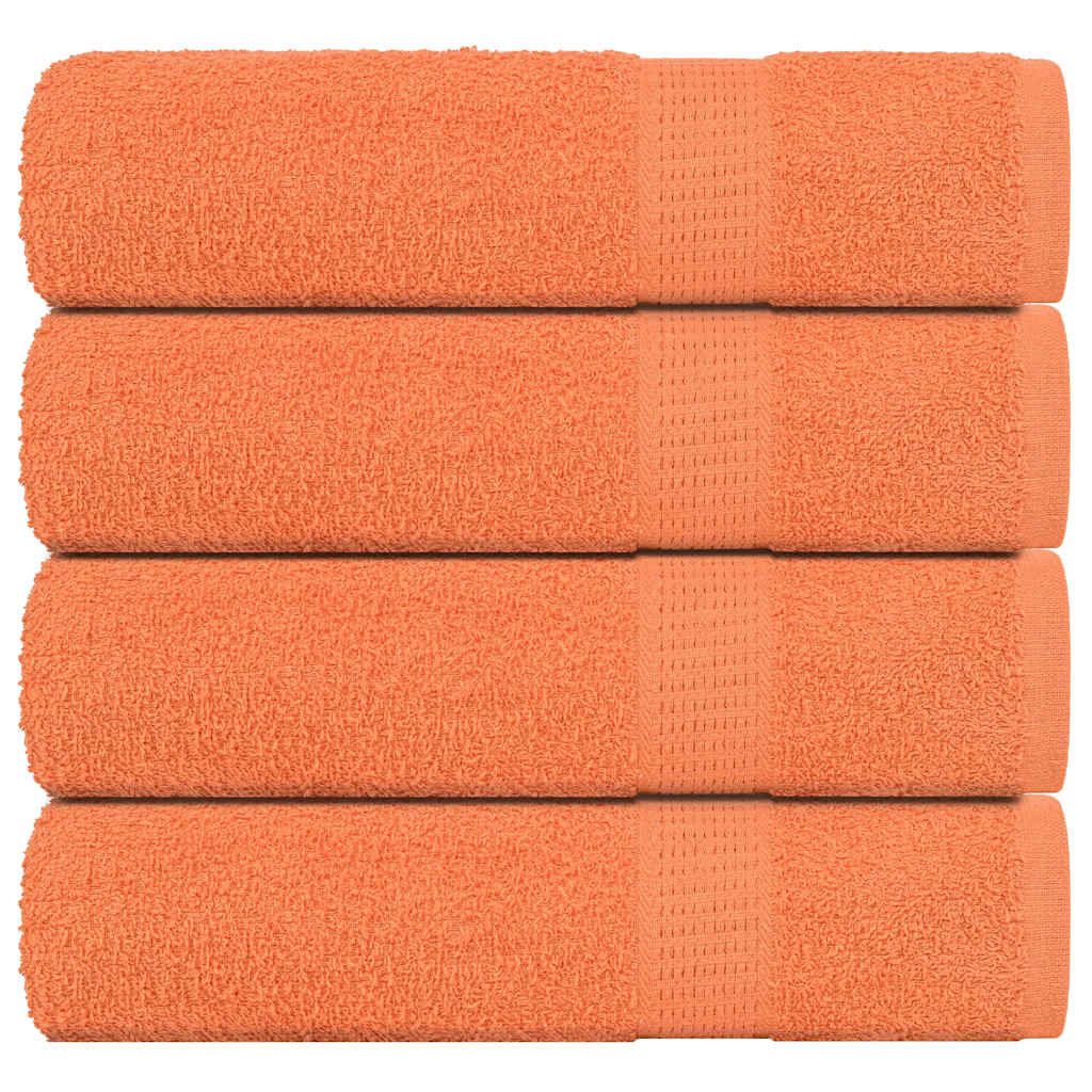 Asciugamani Vidaxl 4 ST 50x100 cm 360 g m² 100% cotone arancione