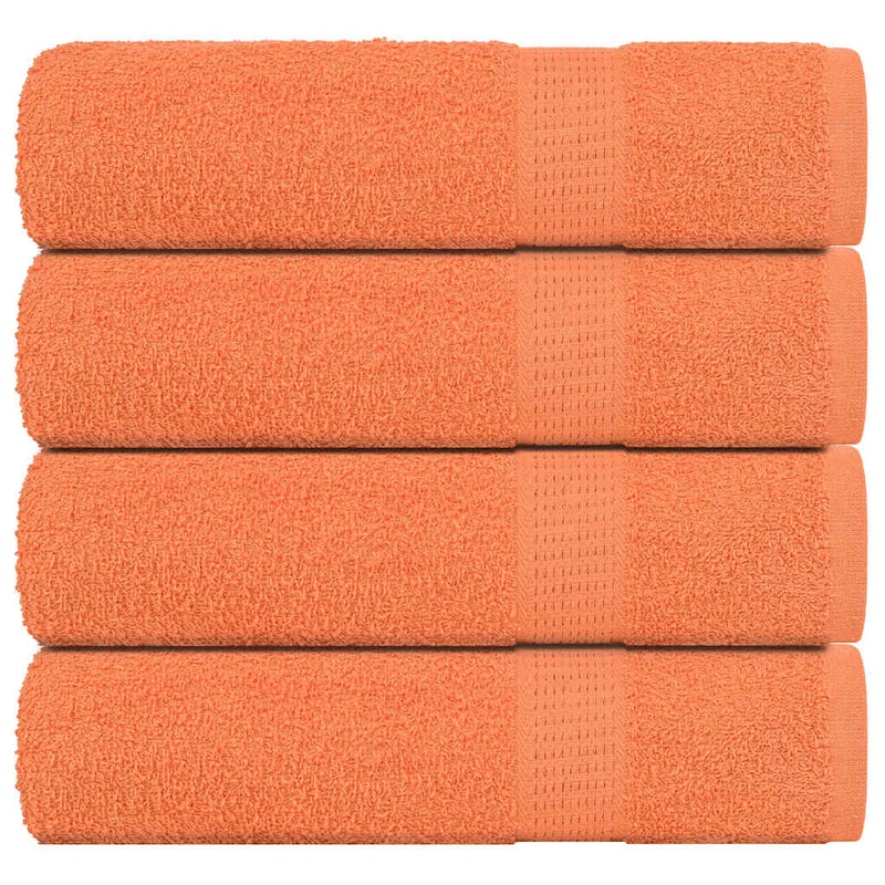 Asciugamani Vidaxl 4 ST 50x100 cm 360 g m² 100% cotone arancione