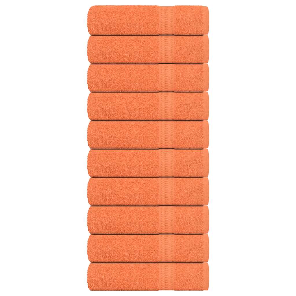 Vidaxl Asciugamani per doccia 10 ST 70x140 cm 360 g m² 100% di cotone arancione