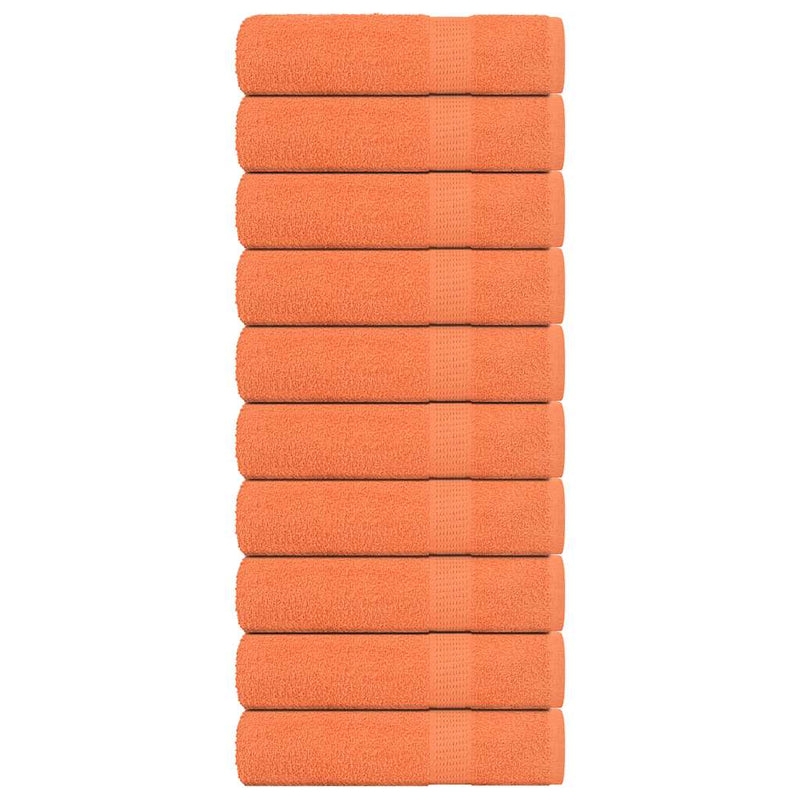 Vidaxl Asciugamani per doccia 10 ST 70x140 cm 360 g m² 100% di cotone arancione