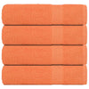 Asciugamani da bagno Vidaxl 4 St 100x150 cm 360 g m² 100% di cotone arancione