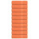 Toallas de baño Vidaxl 10 PCS 100x150 cm 360 g m² 100% de algodón naranja