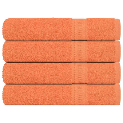 Toallas de sauna Vidaxl 4 st 80x200 cm 360 g m² 100% de algodón naranja