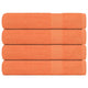 Toallas de sauna Vidaxl 4 st 80x200 cm 360 g m² 100% de algodón naranja
