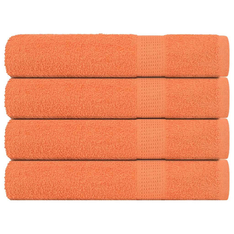 Asciugamani di sauna Vidaxl 4 ST 80x200 cm 360 g m² 100% di cotone arancione