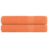 Asciugamani vidaxl 2 pezzi 100x200 cm 360 g m² 100% cotone arancione
