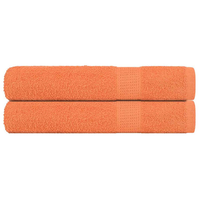 Toallas Vidaxl 2 pcs 100x200 cm 360 g m² 100% de algodón naranja