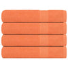 Toallas Vidaxl 4 ST 100x200 cm 360 g m² 100% de algodón naranja