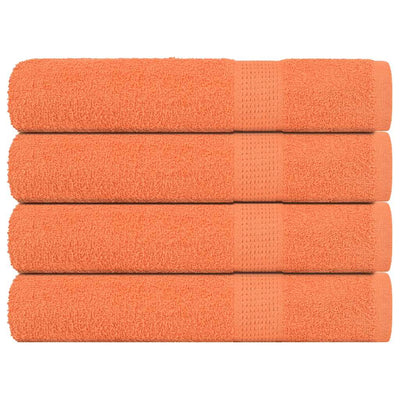 Toallas Vidaxl 4 ST 100x200 cm 360 g m² 100% de algodón naranja