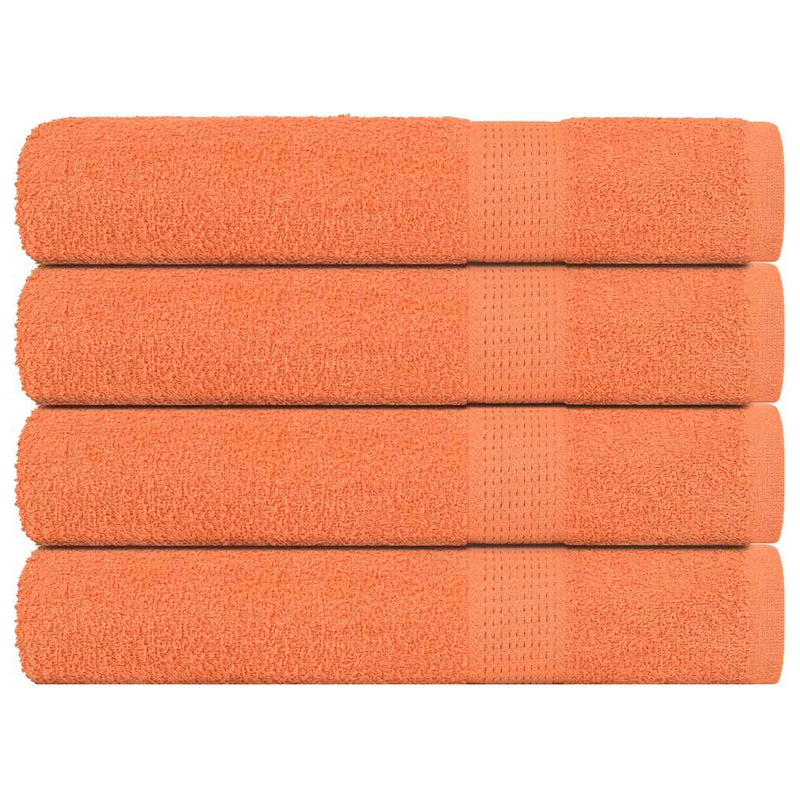 Toallas Vidaxl 4 ST 100x200 cm 360 g m² 100% de algodón naranja