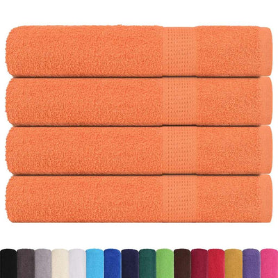 Asciugamani Vidaxl 4 ST 100x200 cm 360 g m² 100% di cotone arancione