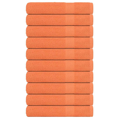 Toallas Vidaxl 10 PCS 100x200 cm 360 g m² 100% de algodón naranja