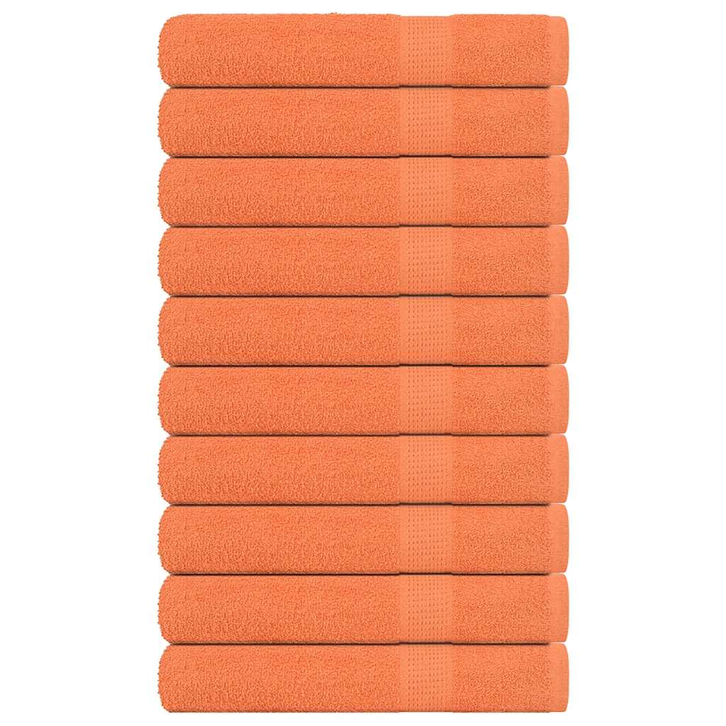 Asciugamani vidaxl 10 pezzi 100x200 cm 360 g m² 100% cotone arancione