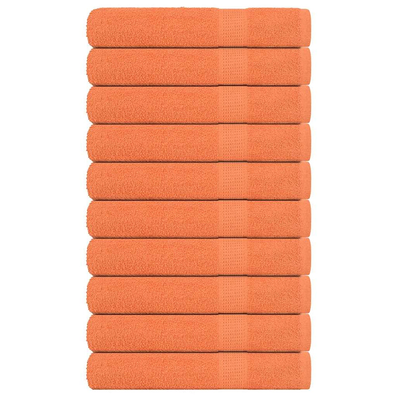 Asciugamani vidaxl 10 pezzi 100x200 cm 360 g m² 100% cotone arancione