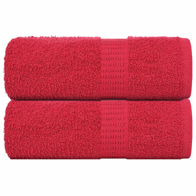 Toallitas de jabón Vidaxl 2 st 30x30 cm 360 g m² 100% de algodón rojo